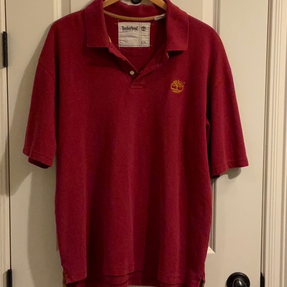 Timberland Red Polo Shirt with logo